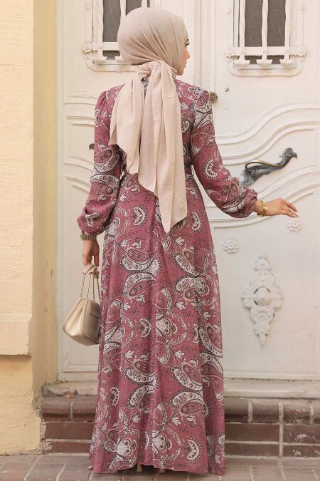  Dusty Rose Long Sleeve Dress 279081GK